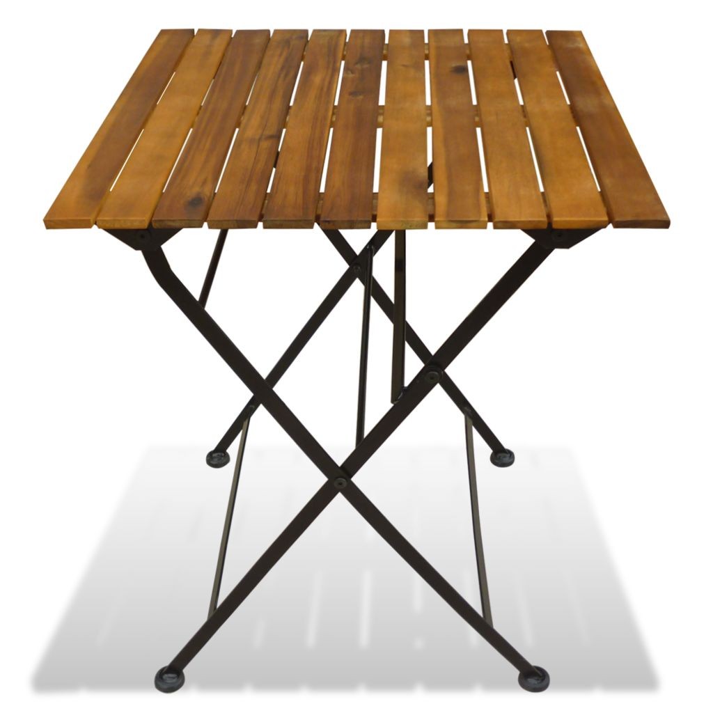 3 Piece Folding Bistro Set Solid Acacia Wood